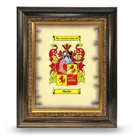 Macke Coat of Arms Framed - Heirloom