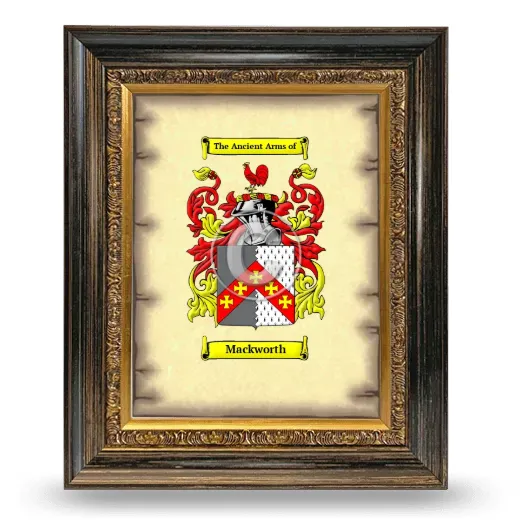 Mackworth Coat of Arms Framed - Heirloom