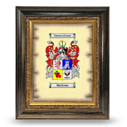 MacLean Coat of Arms Framed - Heirloom