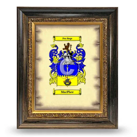 MacPhee Coat of Arms Framed - Heirloom