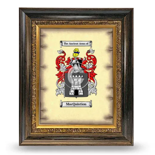 MacQuistion Coat of Arms Framed - Heirloom