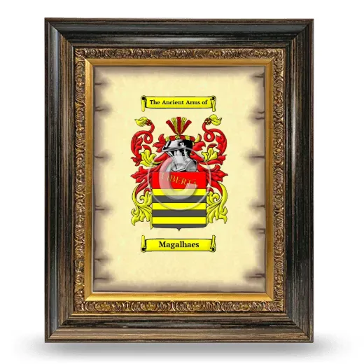 Magalhaes Coat of Arms Framed - Heirloom