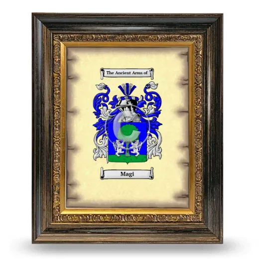 Magi Coat of Arms Framed - Heirloom
