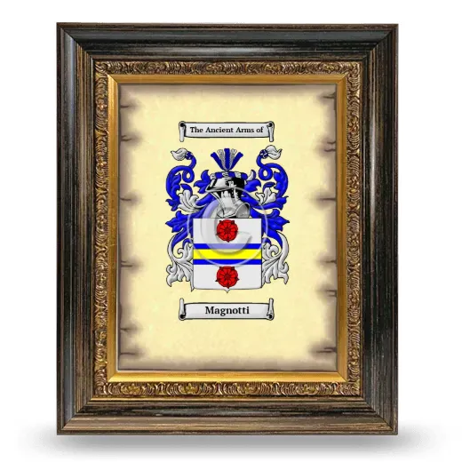 Magnotti Coat of Arms Framed - Heirloom