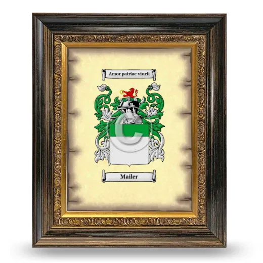 Mailer Coat of Arms Framed - Heirloom