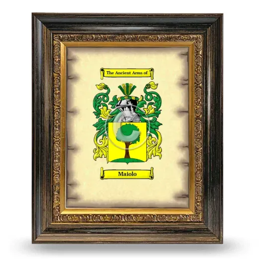 Maiolo Coat of Arms Framed - Heirloom