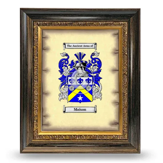 Maison Coat of Arms Framed - Heirloom