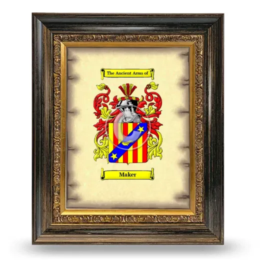 Maker Coat of Arms Framed - Heirloom