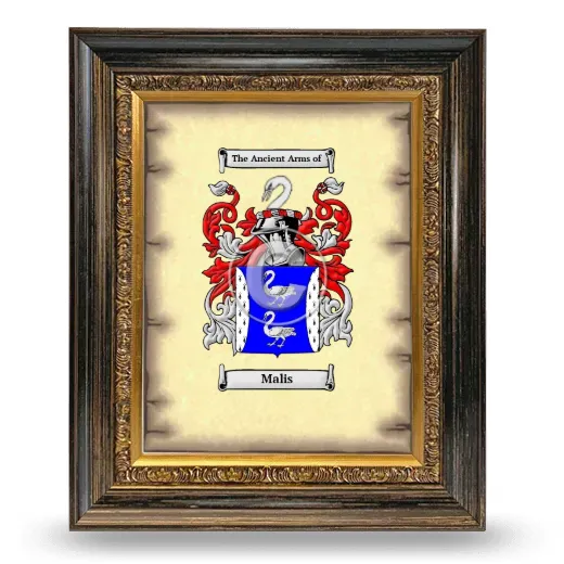 Malis Coat of Arms Framed - Heirloom