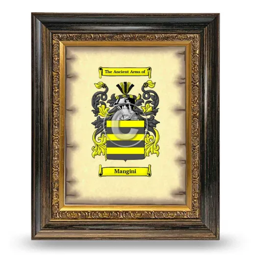 Mangini Coat of Arms Framed - Heirloom