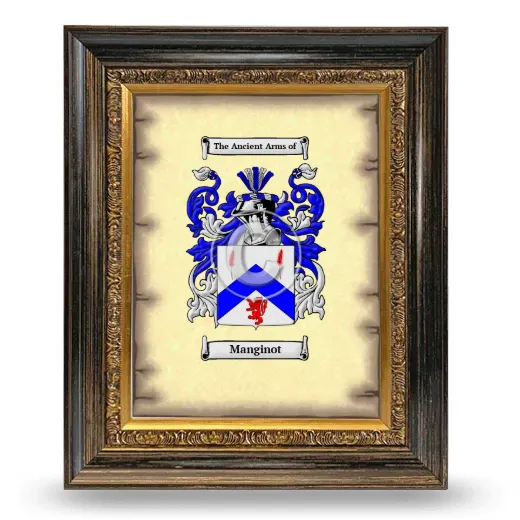 Manginot Coat of Arms Framed - Heirloom