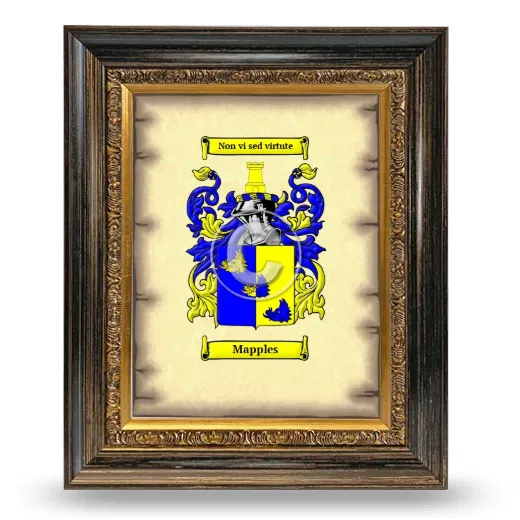 Mapples Coat of Arms Framed - Heirloom