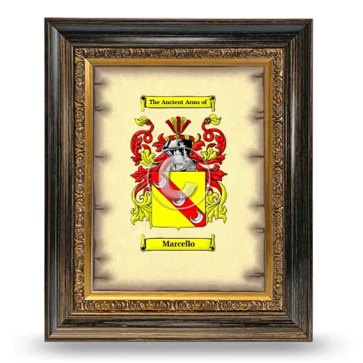 Marcello Coat of Arms Framed - Heirloom