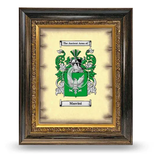Marcini Coat of Arms Framed - Heirloom