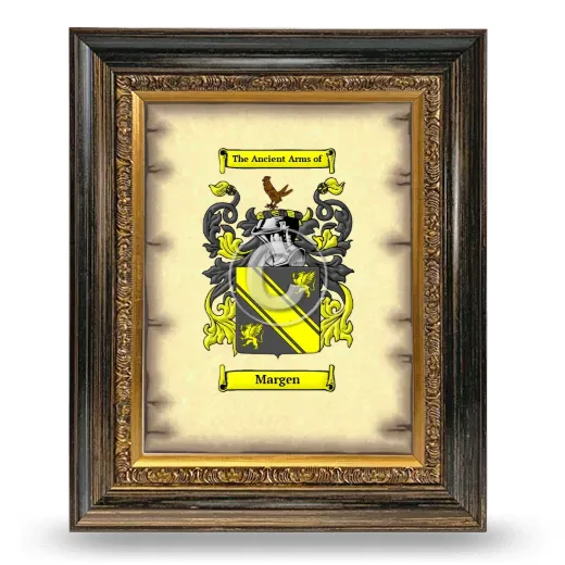 Margen Coat of Arms Framed - Heirloom