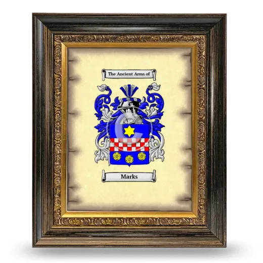 Marks Coat of Arms Framed - Heirloom