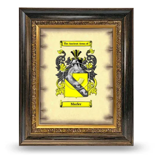 Marler Coat of Arms Framed - Heirloom