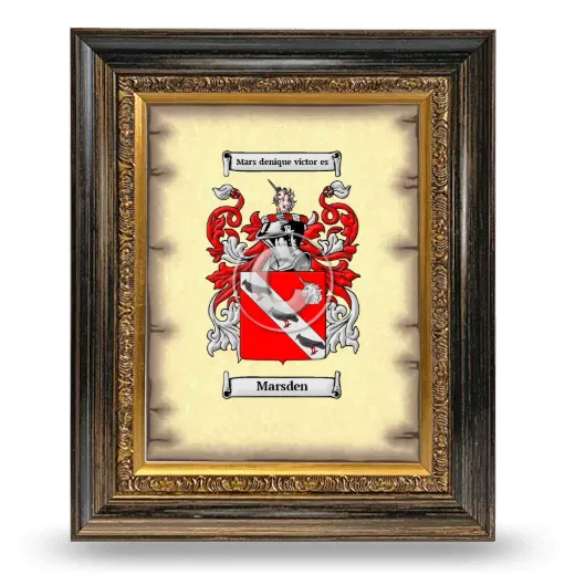 Marsden Coat of Arms Framed - Heirloom