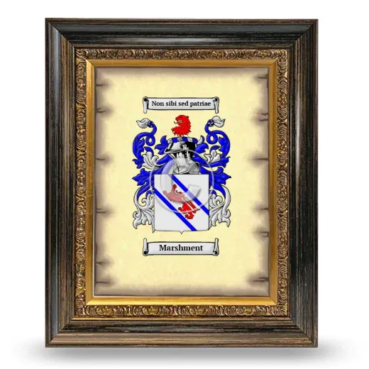 Marshment Coat of Arms Framed - Heirloom