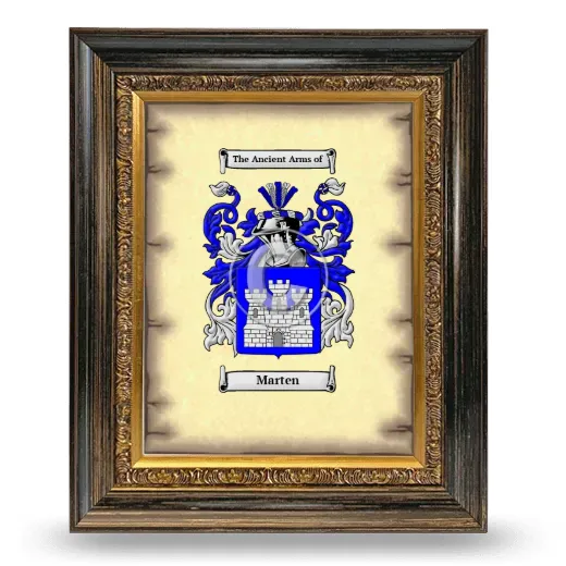 Marten Coat of Arms Framed - Heirloom
