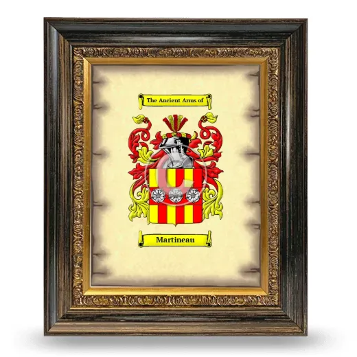 Martineau Coat of Arms Framed - Heirloom