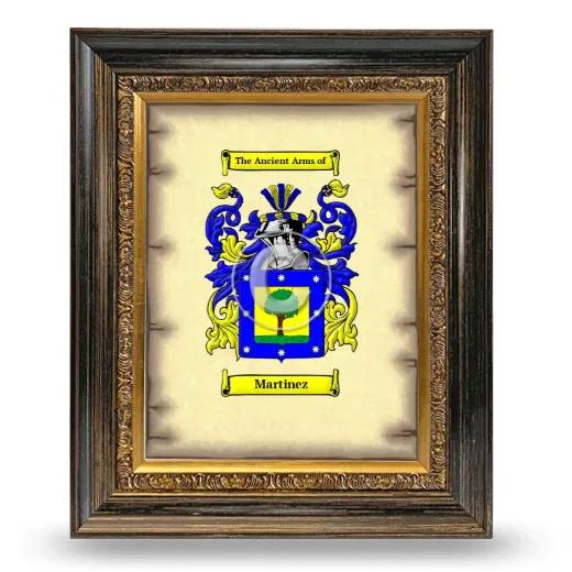 Martinez Coat of Arms Framed - Heirloom