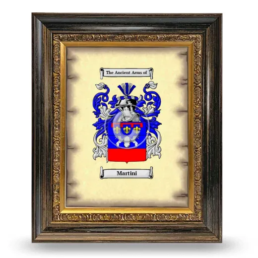 Martini Coat of Arms Framed - Heirloom