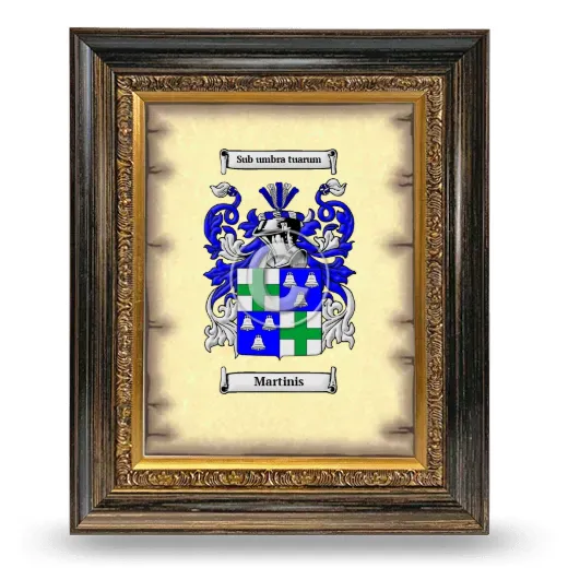 Martinis Coat of Arms Framed - Heirloom