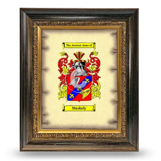 Maskaly Coat of Arms Framed - Heirloom