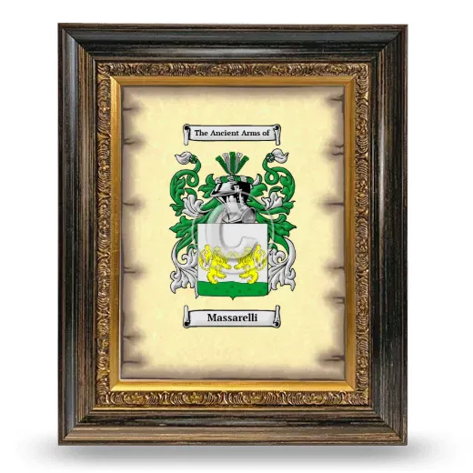 Massarelli Coat of Arms Framed - Heirloom