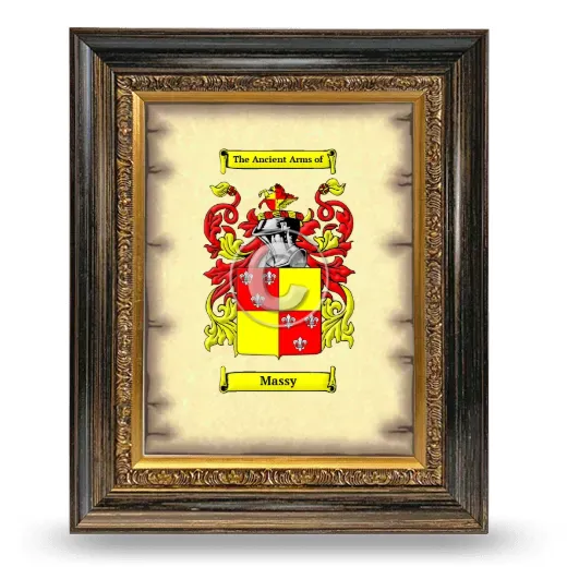 Massy Coat of Arms Framed - Heirloom