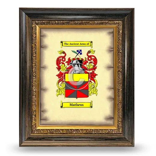 Matheus Coat of Arms Framed - Heirloom