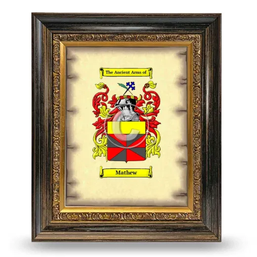 Mathew Coat of Arms Framed - Heirloom