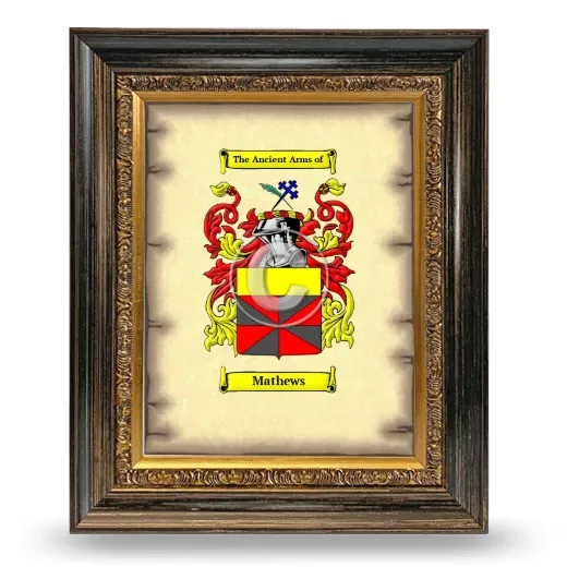 Mathews Coat of Arms Framed - Heirloom