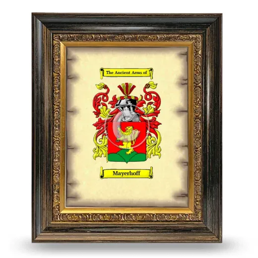 Mayerhoff Coat of Arms Framed - Heirloom
