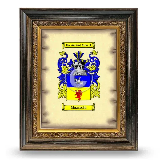 Mazzochi Coat of Arms Framed - Heirloom