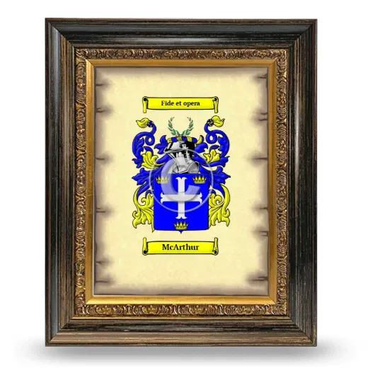 McArthur Coat of Arms Framed - Heirloom