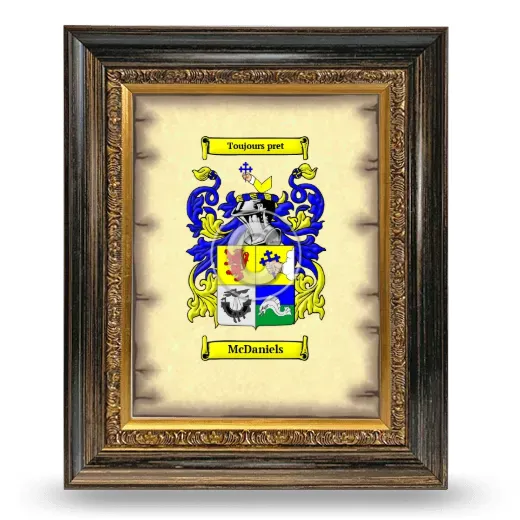 McDaniels Coat of Arms Framed - Heirloom