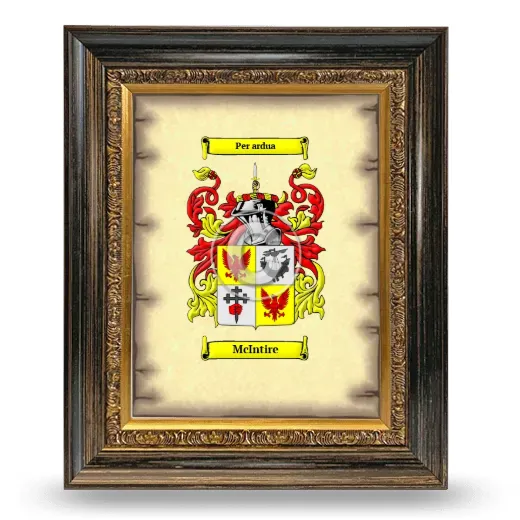 McIntire Coat of Arms Framed - Heirloom