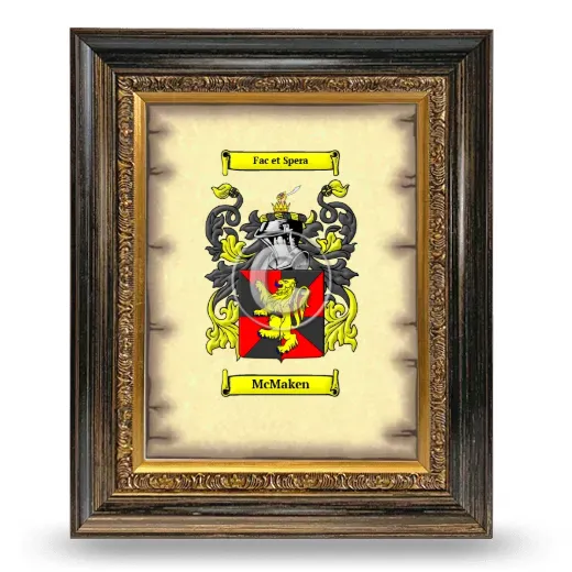 McMaken Coat of Arms Framed - Heirloom