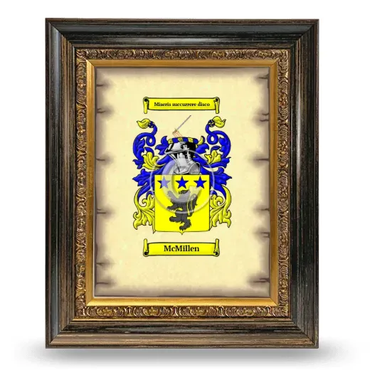 McMillen Coat of Arms Framed - Heirloom