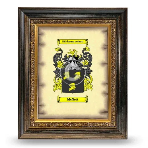 McNett Coat of Arms Framed - Heirloom