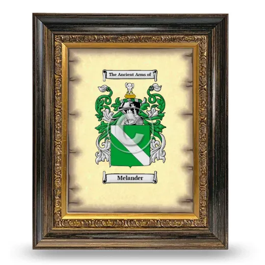 Melander Coat of Arms Framed - Heirloom