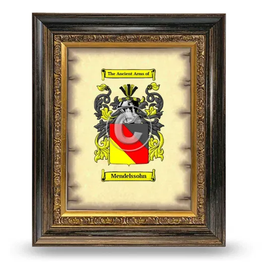 Mendelssohn Coat of Arms Framed - Heirloom