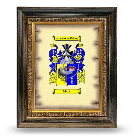 Merk Coat of Arms Framed - Heirloom