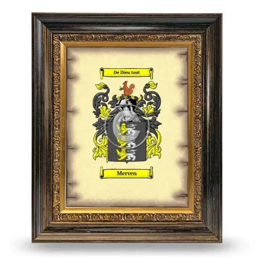Merven Coat of Arms Framed - Heirloom