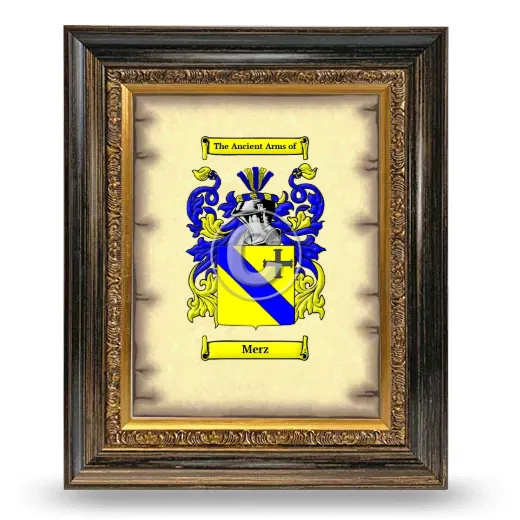 Merz Coat of Arms Framed - Heirloom