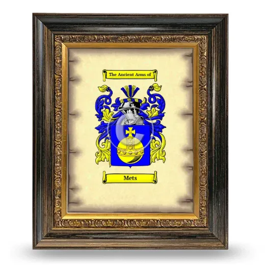 Mets Coat of Arms Framed - Heirloom