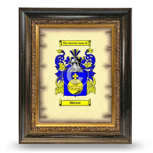 Metzer Coat of Arms Framed - Heirloom