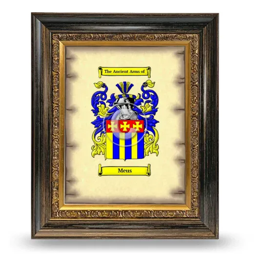 Meus Coat of Arms Framed - Heirloom